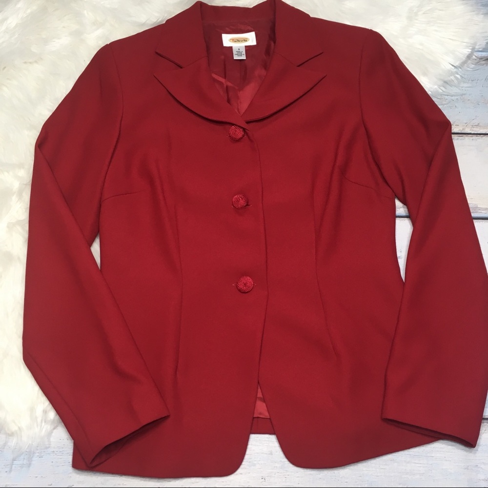 Talbots red blazer size 6